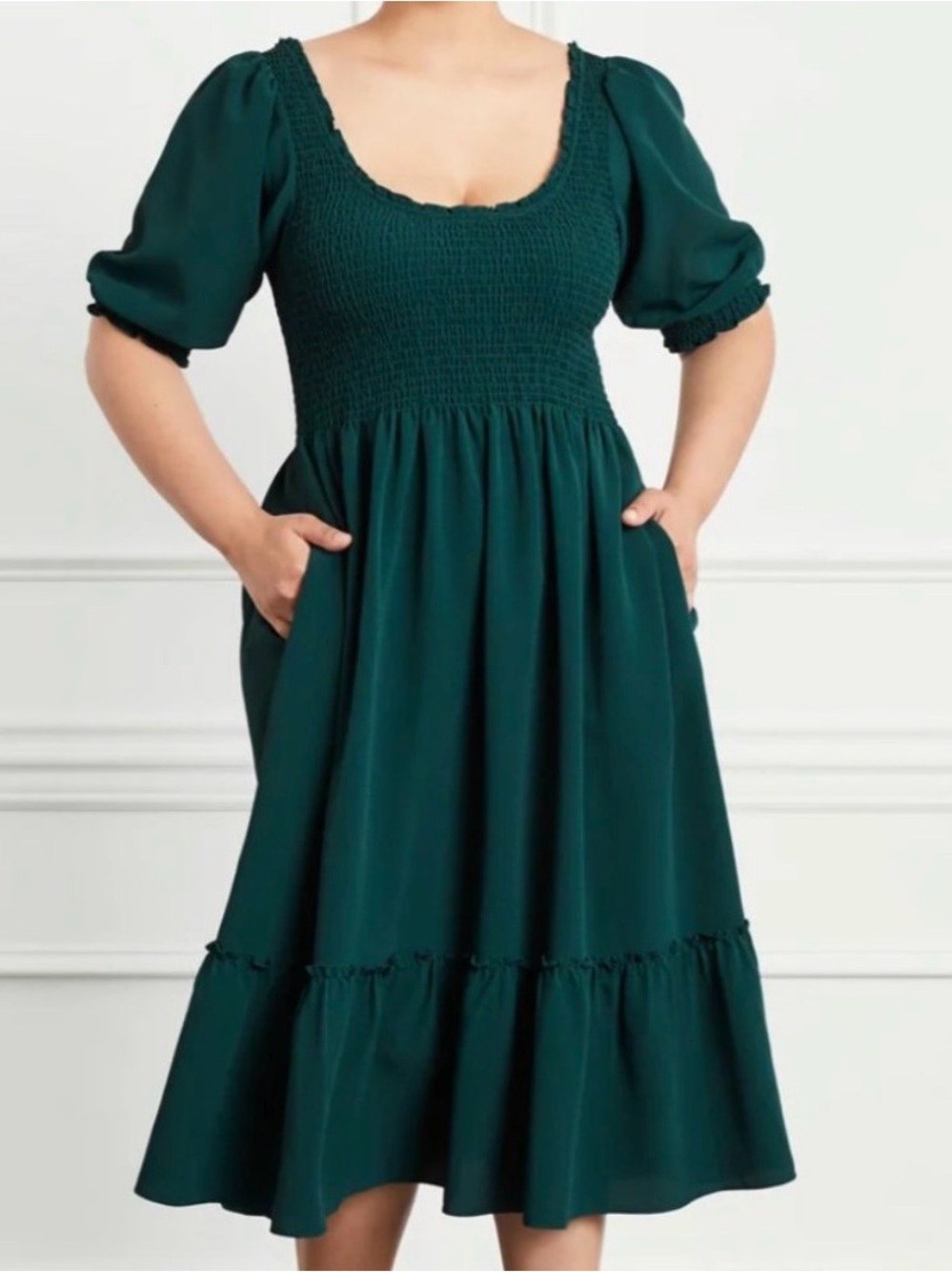 Hill House Home Louisa Nap Dress - Forest Green Crepe